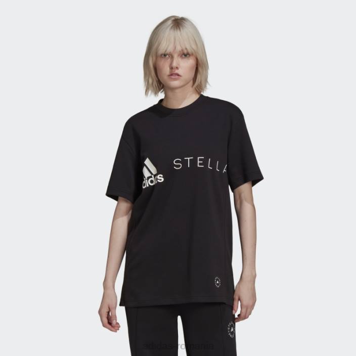 Adidas tricou cu logo negru by stella mccartney unisex negru 2JBN2297