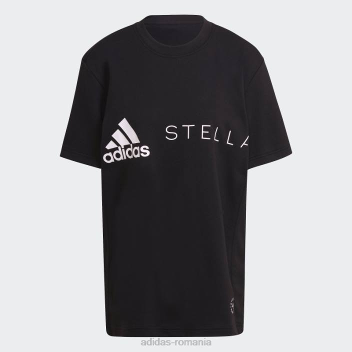 Adidas tricou cu logo negru fashion by stella mccartney unisex negru 2JBN16592