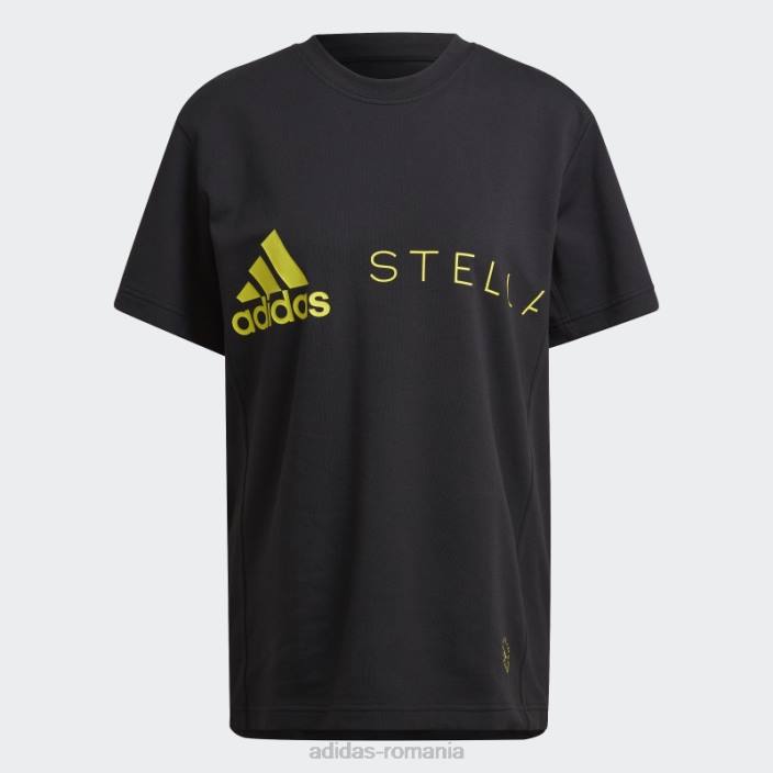 Adidas tricou cu logo negru hot by stella mccartney unisex negru/galben șoc 2JBN22975