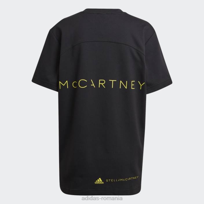 Adidas tricou cu logo negru hot by stella mccartney unisex negru/galben șoc 2JBN22975
