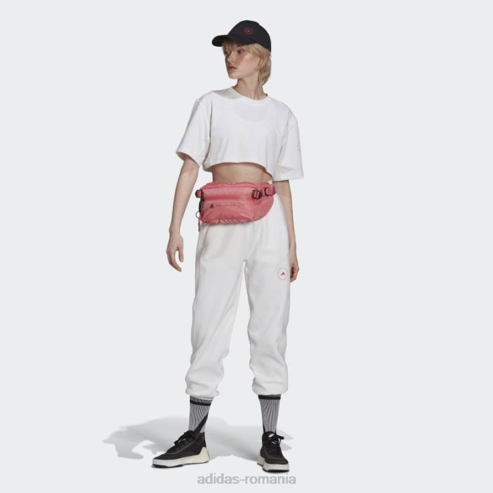 Adidas tricou decupat alb fierbinte de stella mccartney viitorul loc de joacă unisex alb/roz 2JBN2661