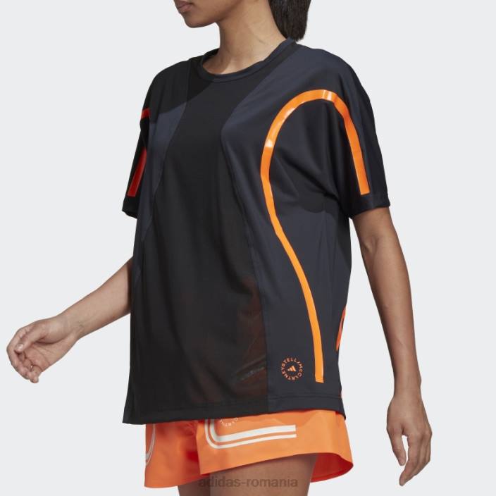 Adidas tricou negru de stella mccartney truepace running loose unisex negru 2JBN2354