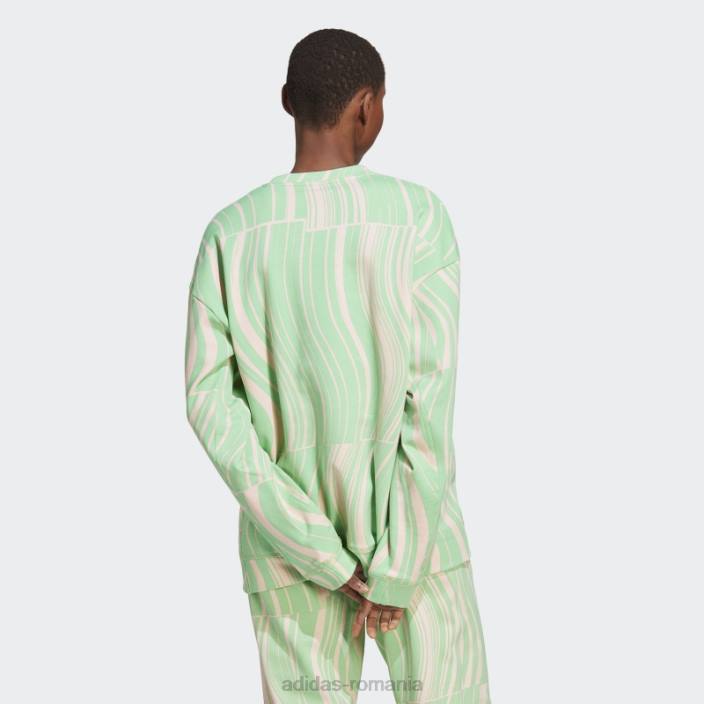 Adidas verde de stella mccartney hanorac grafic truecasuals fierbinte unisex verde/roz fard de obraz 2JBN16681