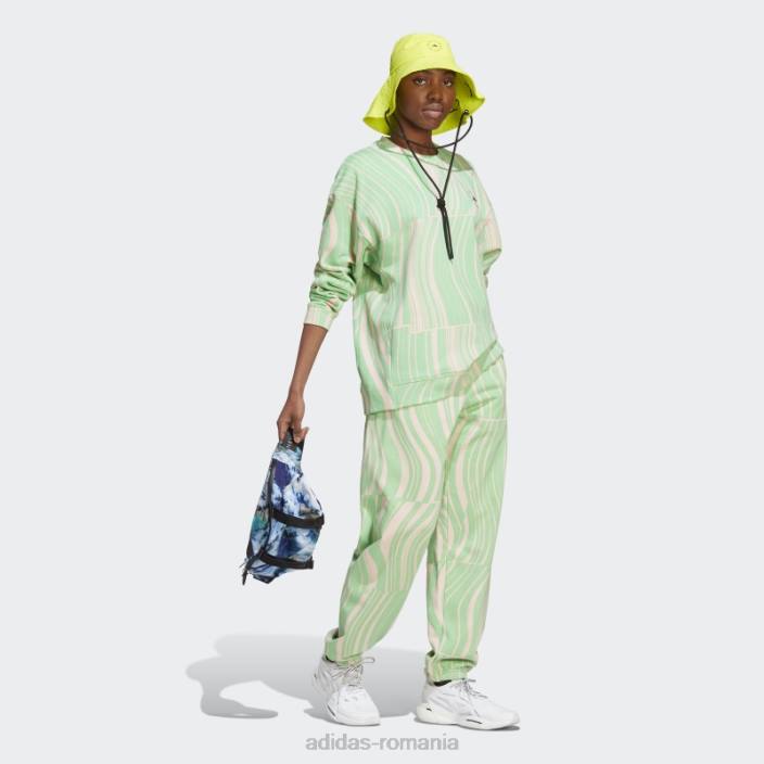 Adidas verde de stella mccartney hanorac grafic truecasuals fierbinte unisex verde/roz fard de obraz 2JBN16681