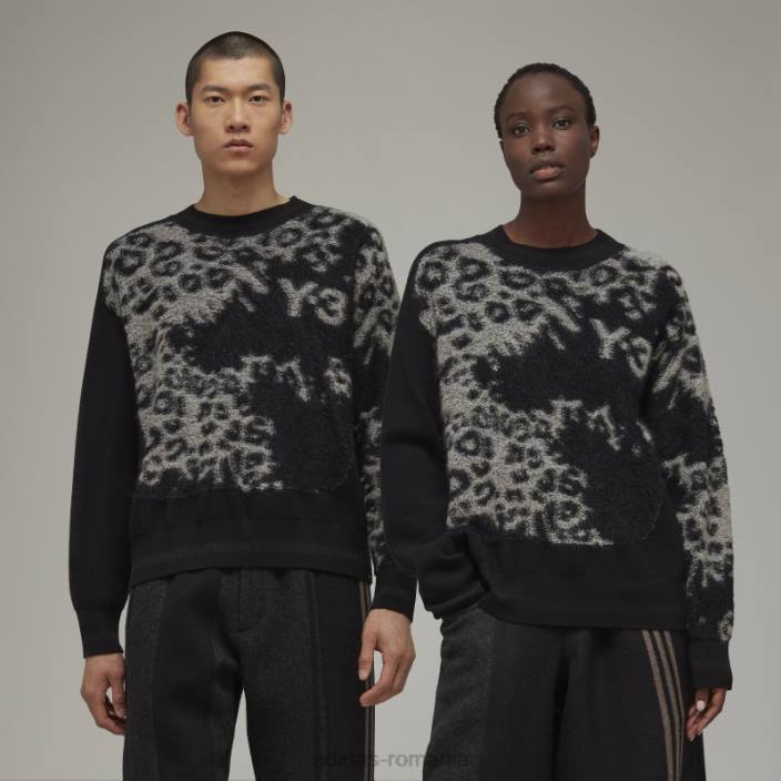 Adidas y-3 pulover crew tricot leopard unisex2JBN6961