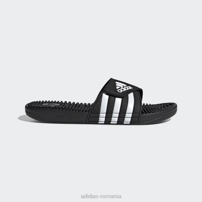 Adidas adissage alunecă alb unisex alb negru 2JBN3850