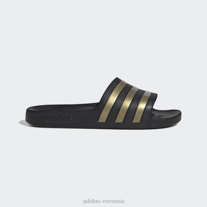 Adidas papuci adilette aqua negru unisex negru/auriu metalic 2JBN4424