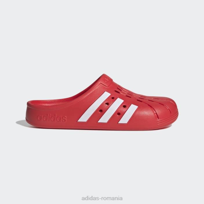 Adidas sabotii adilette rosii unisex rosu alb 2JBN4631