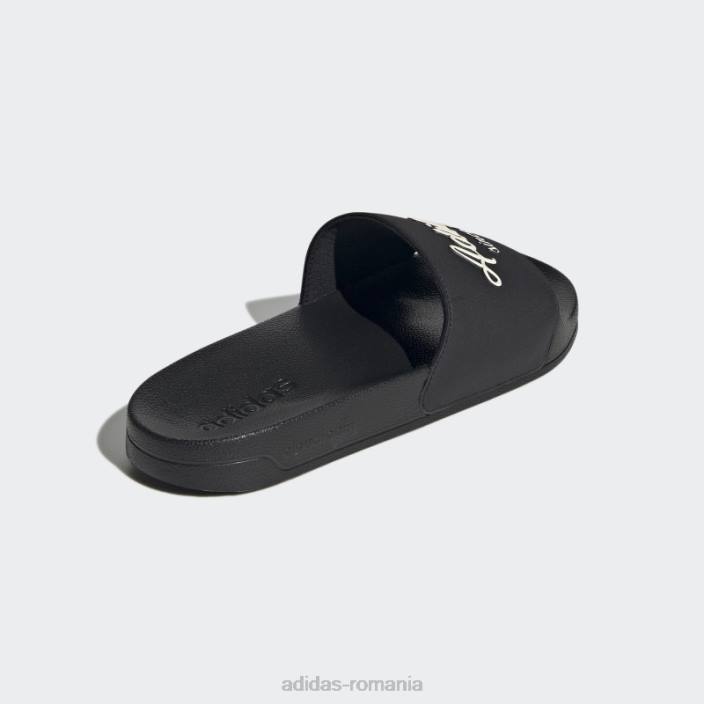 Adidas tobogane de duș adilette negru/alb unisex alb negru 2JBN4453