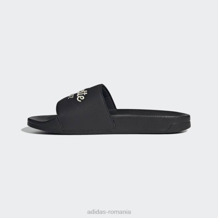 Adidas tobogane de duș adilette negru/alb unisex alb negru 2JBN4453