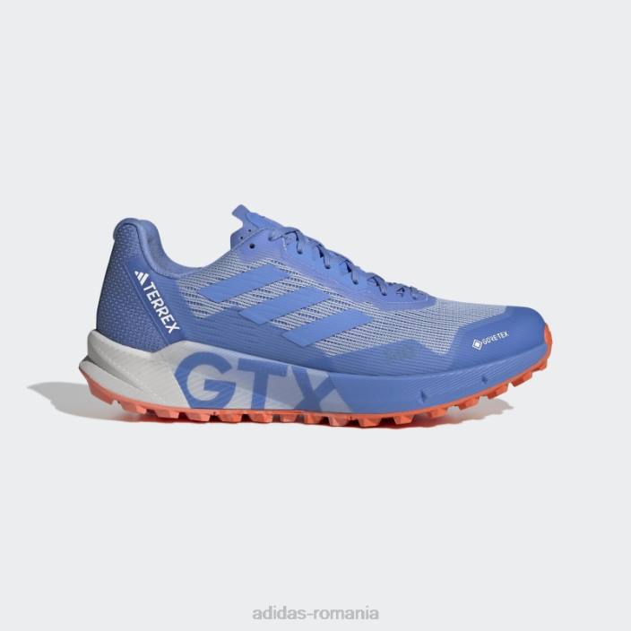 Adidas albastru alba terrex agravic flow gore-tex trail running pantofi 2.0 adidas unisex albastru zori/albastru/portocaliu 2JBN12555