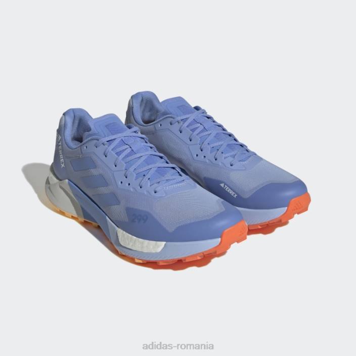 Adidas blue dawn terrex agravic pantofi de alergare ultra trail unisex albastru zori/albastru/portocaliu 2JBN12670