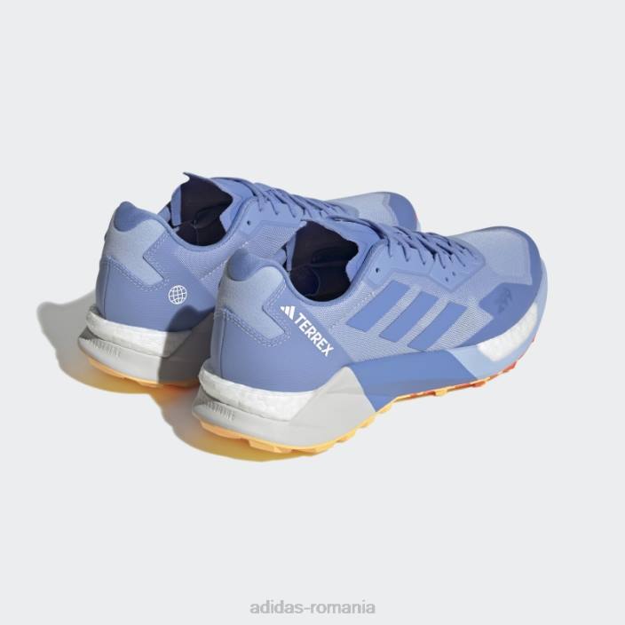 Adidas blue dawn terrex agravic pantofi de alergare ultra trail unisex albastru zori/albastru/portocaliu 2JBN12670