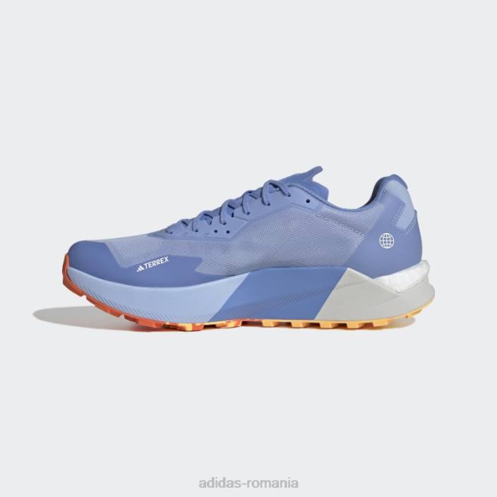 Adidas blue dawn terrex agravic pantofi de alergare ultra trail unisex albastru zori/albastru/portocaliu 2JBN12670