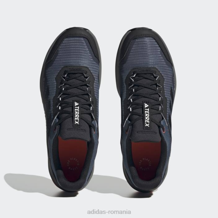 Adidas pantofi de alergare pe trail din oțel terrex trail rider gore-tex unisex otel/negru/portocaliu 2JBN12299