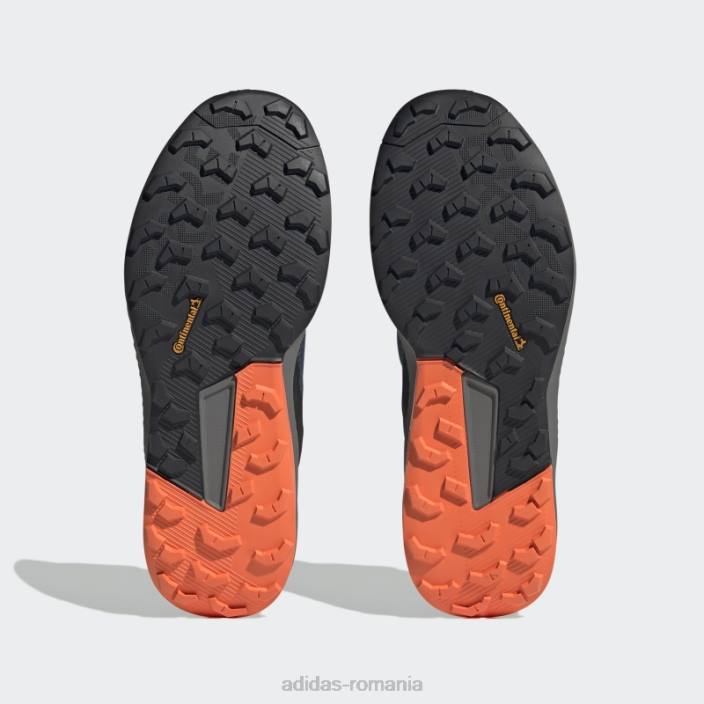 Adidas pantofi de alergare pe trail din oțel terrex trail rider gore-tex unisex otel/negru/portocaliu 2JBN12299