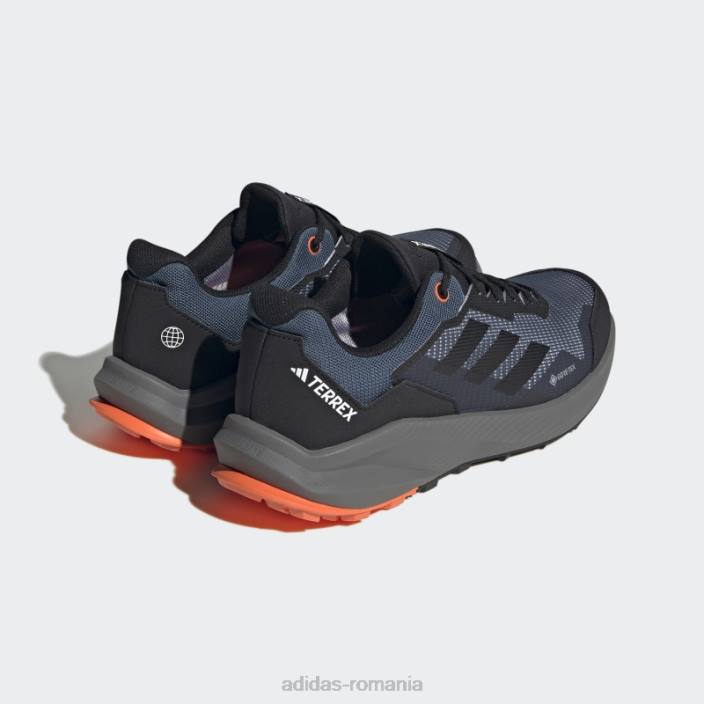 Adidas pantofi de alergare pe trail din oțel terrex trail rider gore-tex unisex otel/negru/portocaliu 2JBN12299