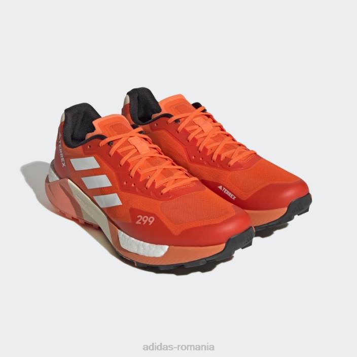 Adidas pantofi de alergare ultra trail terrex agravic portocalii unisex portocaliu/alb/coral 2JBN12658