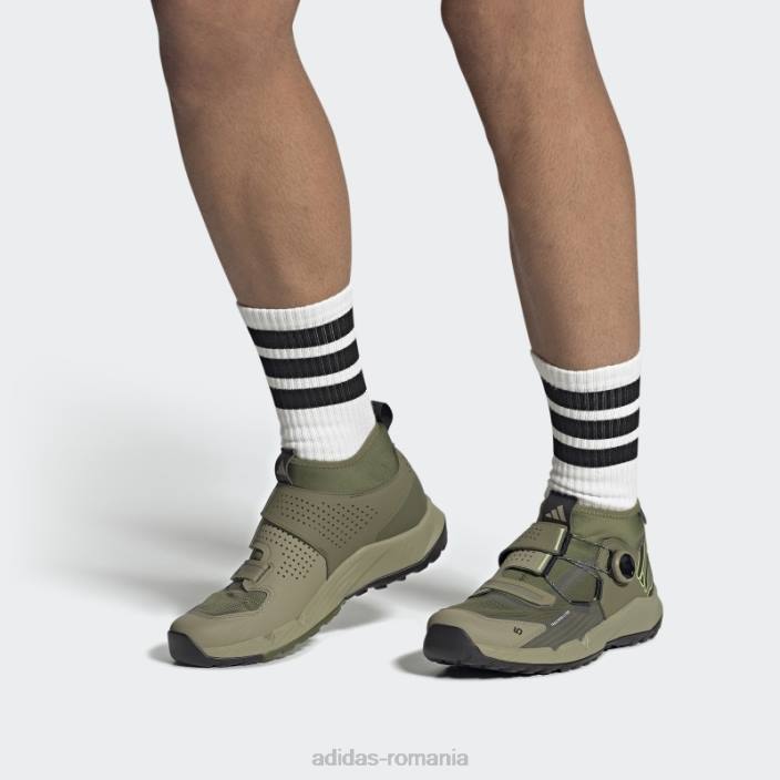 Adidas pantofi de ciclism montan olive 5.10 trailcross pro cu clips unisex măsliniu/negru/verde orbită 2JBN12773