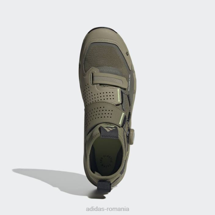 Adidas pantofi de ciclism montan olive 5.10 trailcross pro cu clips unisex măsliniu/negru/verde orbită 2JBN12773