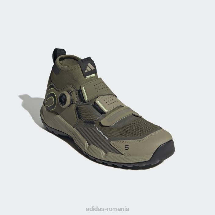 Adidas pantofi de ciclism montan olive 5.10 trailcross pro cu clips unisex măsliniu/negru/verde orbită 2JBN12773