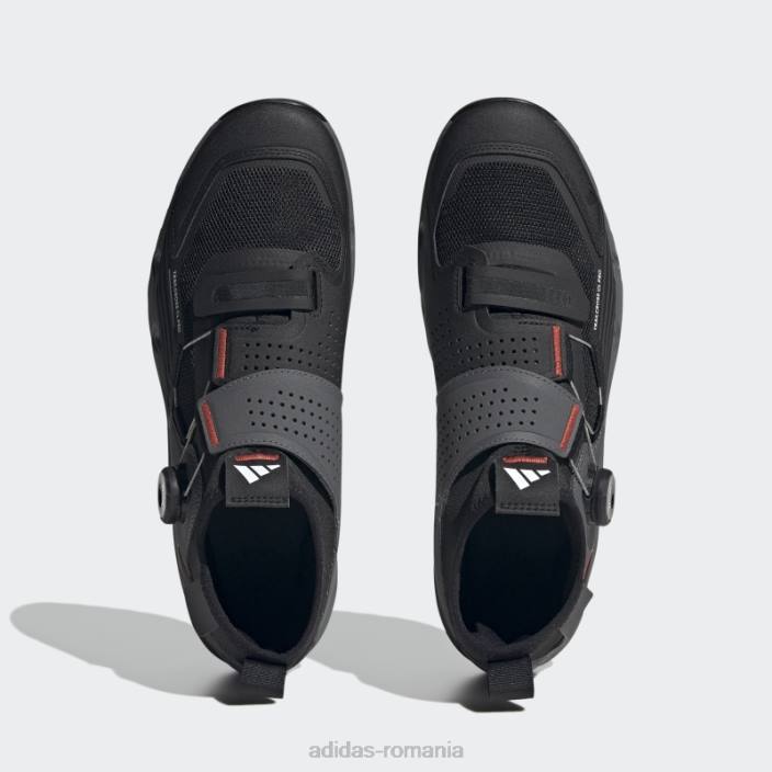 Adidas pantofi gri 5.10 trailcross pro cu clips pentru ciclism montan adidas unisex gri/negru/rosu 2JBN12723