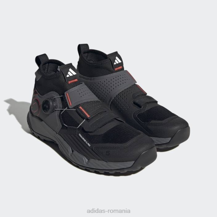 Adidas pantofi gri 5.10 trailcross pro cu clips pentru ciclism montan adidas unisex gri/negru/rosu 2JBN12723