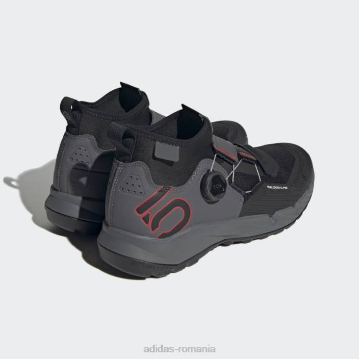 Adidas pantofi gri 5.10 trailcross pro cu clips pentru ciclism montan adidas unisex gri/negru/rosu 2JBN12723