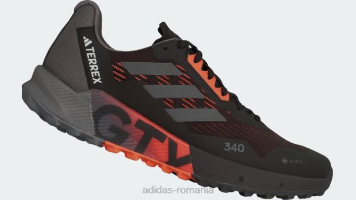 Adidas pantofi negri terrex agravic flow gore-tex trail running 2.0 unisex negru/gri/alb 2JBN12341