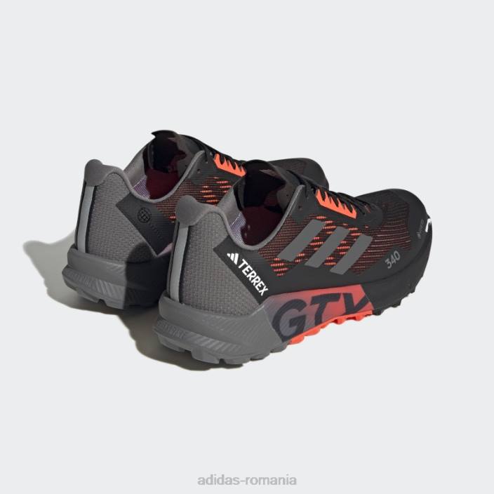 Adidas pantofi negri terrex agravic flow gore-tex trail running 2.0 unisex negru/gri/alb 2JBN12341