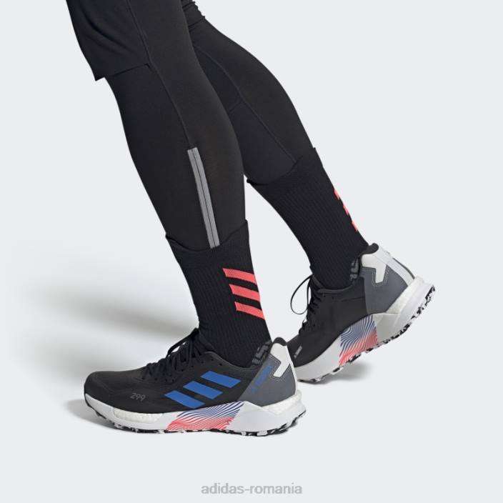 Adidas pantofi negri terrex agravic ultra trail running unisex negru/albastru papură/alb 2JBN12917