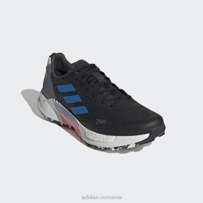 Adidas pantofi negri terrex agravic ultra trail running unisex negru/albastru papură/alb 2JBN12917
