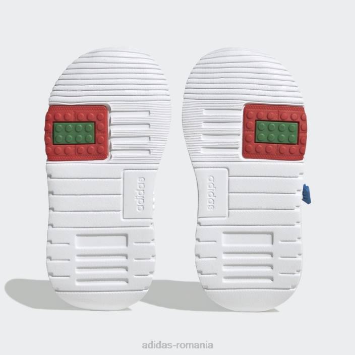 Adidas alb x lego racer tr21 dantelă elastică și pantofi cu curea superioară la modă unisex alb/verde 2JBN17754