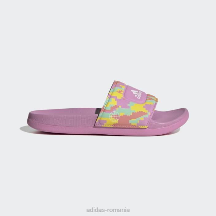 Adidas diapozitive adilette x lego orhidee moda unisex orhidee/alb/galben 2JBN11287
