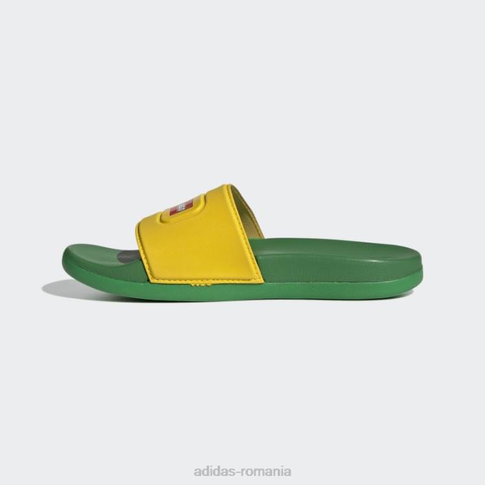 Adidas eqt yellow adilette comfort x lego slides hot unisex eqt galben/alb/verde 2JBN11148