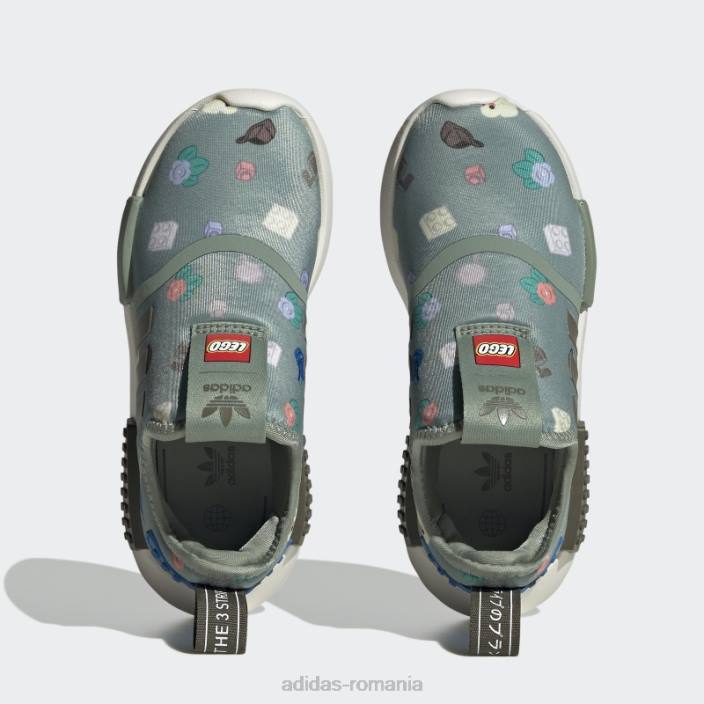 Adidas nmd 360 x pantofi lego moda verde argintiu unisex verde argintiu/măsliniu/alb 2JBN18242