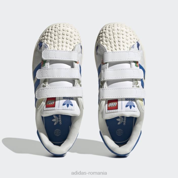 Adidas pantofi albi superstar x lego fierbinți unisex alb/regale 2JBN18238