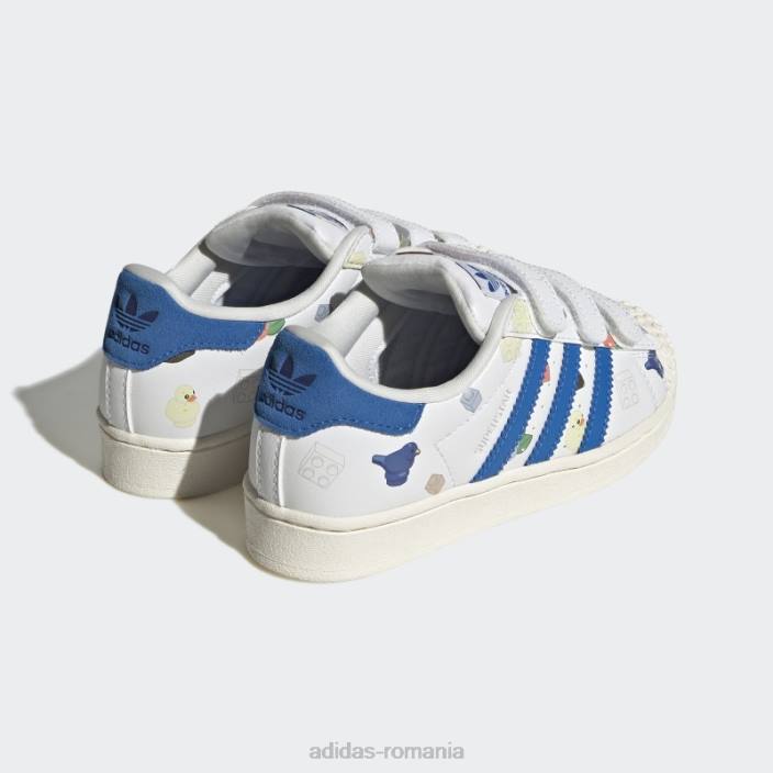 Adidas pantofi albi superstar x lego fierbinți unisex alb/regale 2JBN18238
