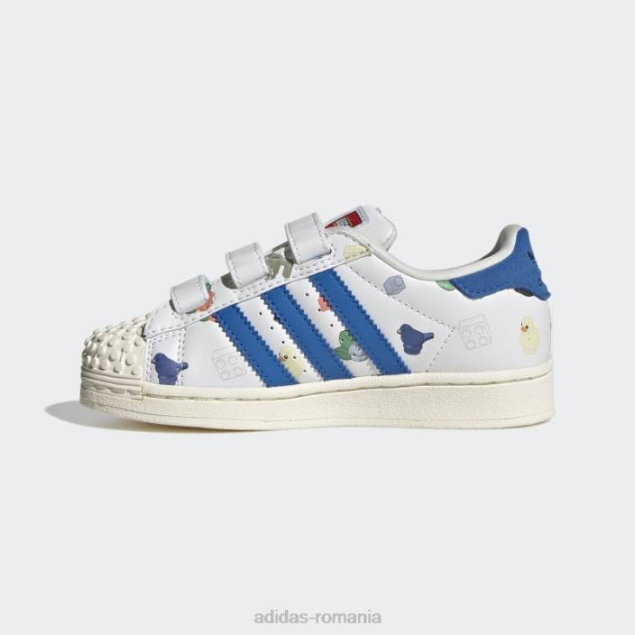 Adidas pantofi albi superstar x lego fierbinți unisex alb/regale 2JBN18238