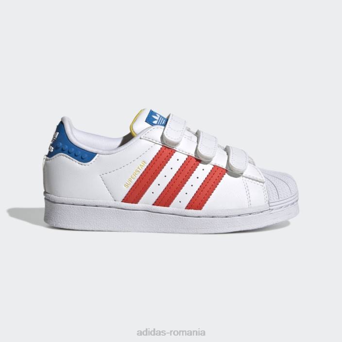 Adidas pantofi albi superstar x lego unisex alb/pantone 2JBN11533