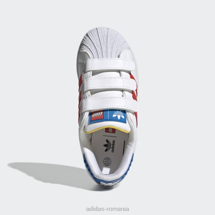 Adidas pantofi albi superstar x lego unisex alb/pantone 2JBN11533