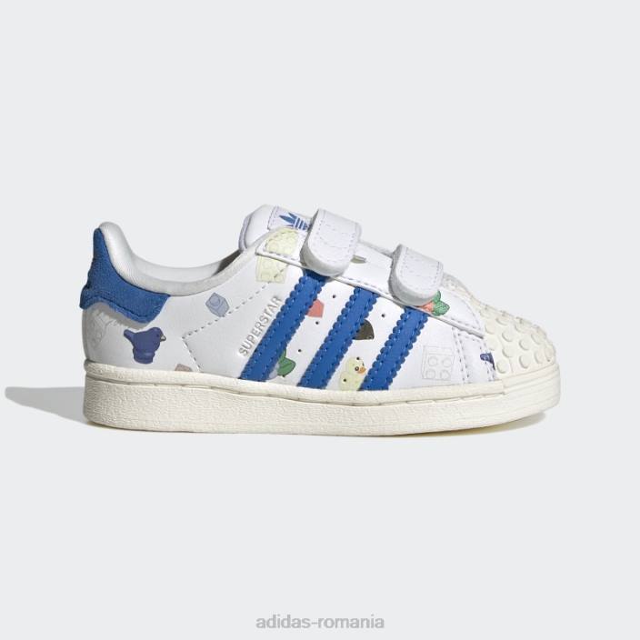 Adidas pantofi albi superstar x lego unisex alb/regale 2JBN18028