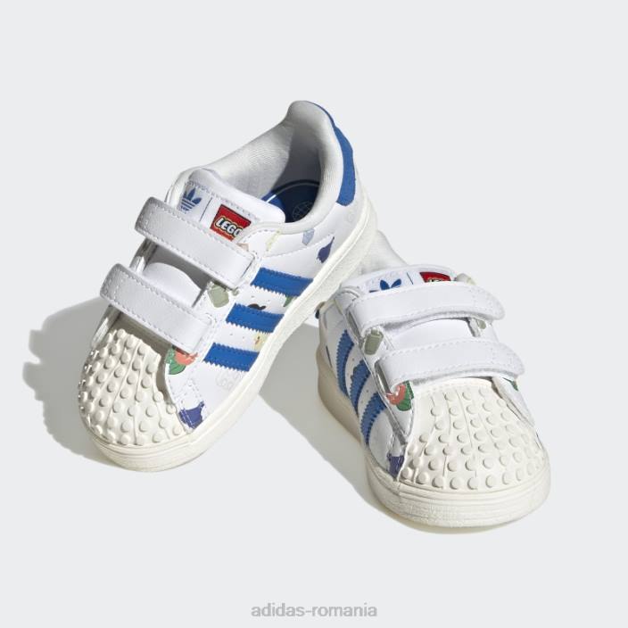 Adidas pantofi albi superstar x lego unisex alb/regale 2JBN18028