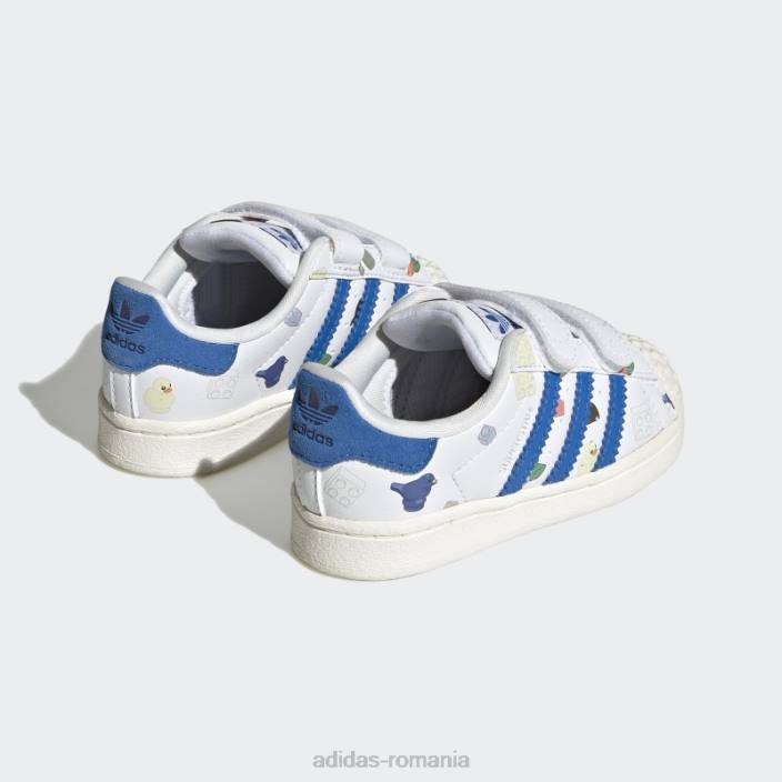 Adidas pantofi albi superstar x lego unisex alb/regale 2JBN18028