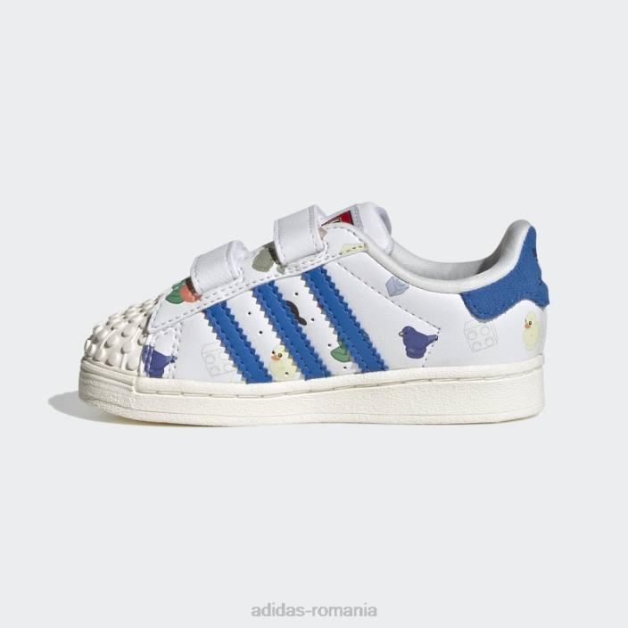 Adidas pantofi albi superstar x lego unisex alb/regale 2JBN18028