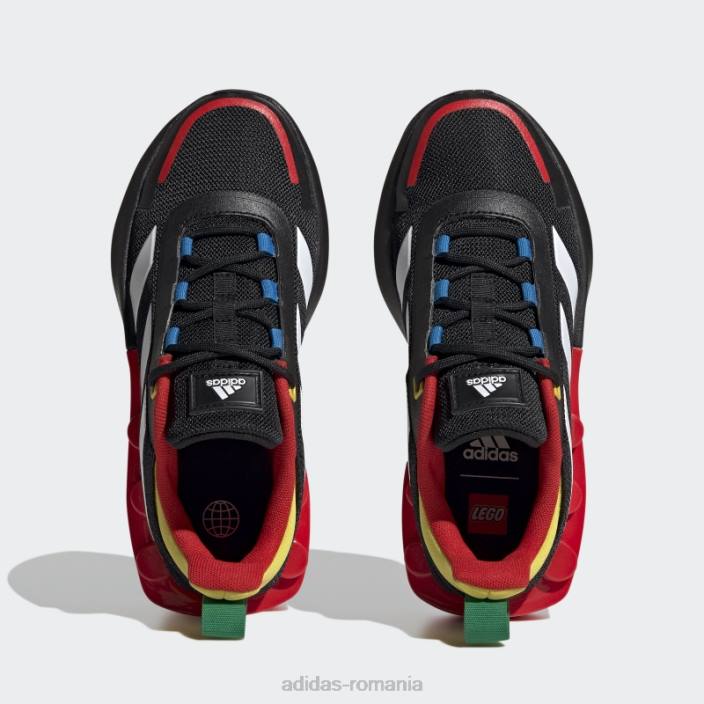 Adidas pantofi cu șireturi x lego tech rnr modă neagră unisex negru/alb/rosu 2JBN3552