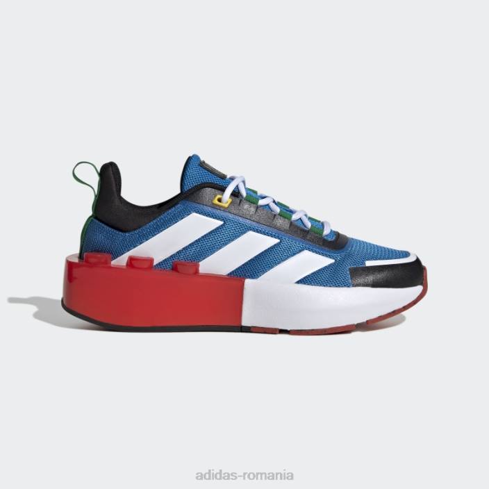 Adidas pantofi cu șireturi x lego tech rnr șoc albastru fierbinte unisex soc albastru/alb/rosu 2JBN11195