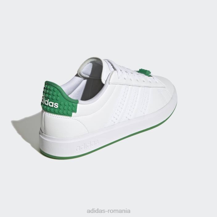Adidas pantofi grand court x lego 2.0 alb fierbinte unisex alb/verde 2JBN559