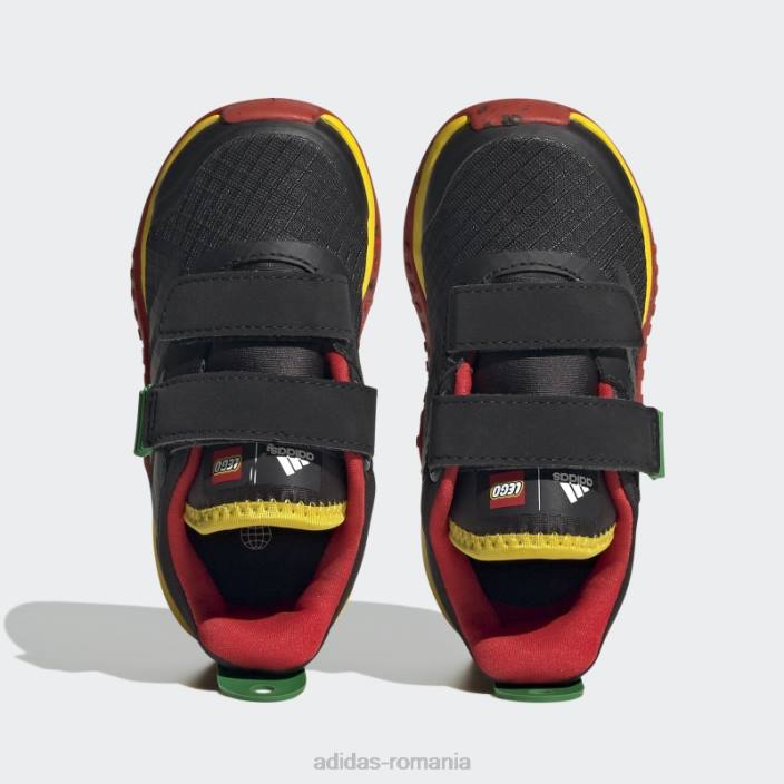 Adidas pantofi negri dna x lego cu două curele cu cârlig și buclă unisex negru/rosu 2JBN17682