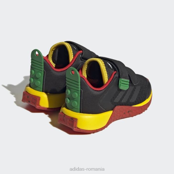 Adidas pantofi negri dna x lego cu două curele cu cârlig și buclă unisex negru/rosu 2JBN17682